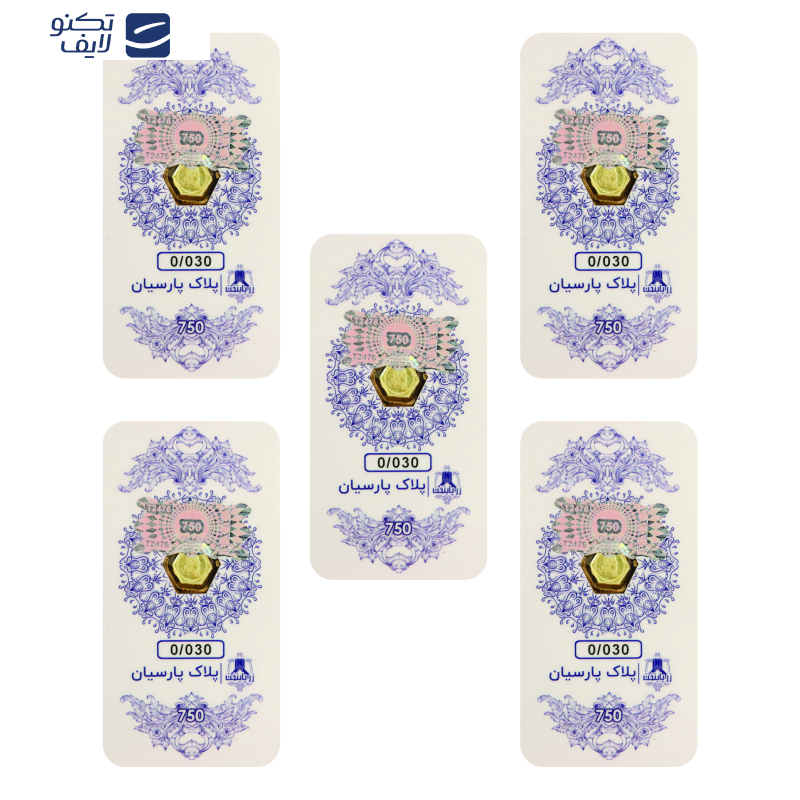سکه گرمی 18 عیار زر پایتخت مدل ZP30.5 بسته 5 عددی