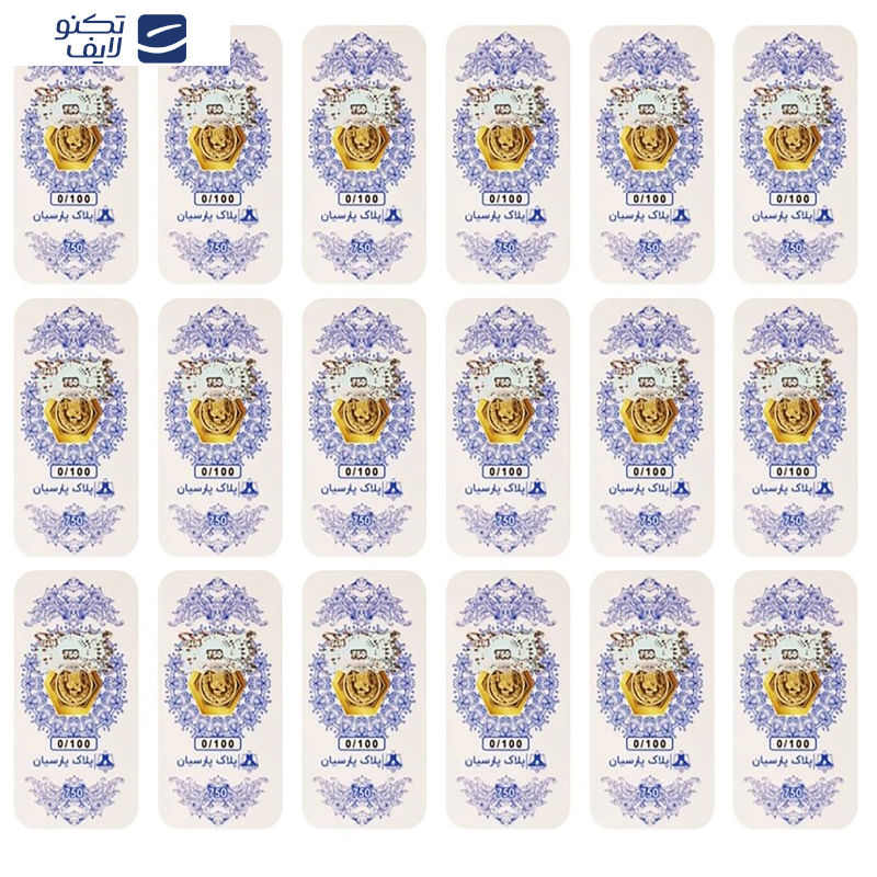 طلا گرمی 18 عیار زر پایتخت مدل ZP100.18 بسته 18 عددی