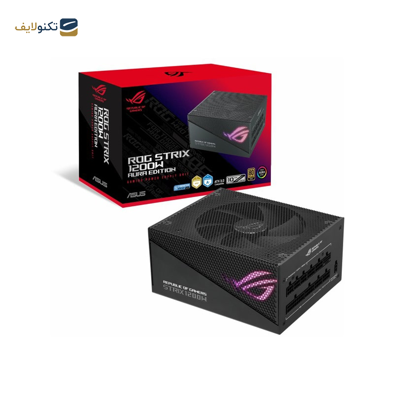 منبع تغذیه کامپیوتر ایسوس مدل ROG STRIX 1200W Aura Edition منبع تغذیه کامپیوتر ایسوس مدل ROG STRIX 1200W Aura Edition