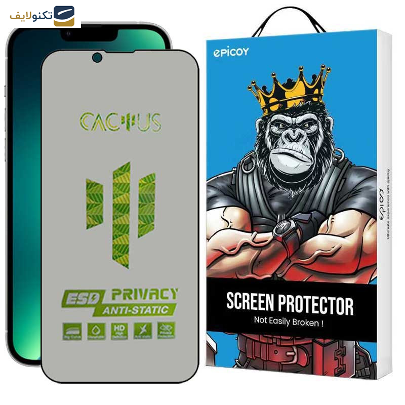 محافظ صفحه نمایش حریم شخصی اپیکوی مدل Cactus-ESD-Privacy مناسب برای گوشی موبایل اپل iPhone 14 / 13 Pro / 13 محافظ صفحه نمایش حریم شخصی اپیکوی مدل Cactus-ESD-Privacy مناسب برای گوشی موبایل اپل iPhone 14 / 13 Pro / 13