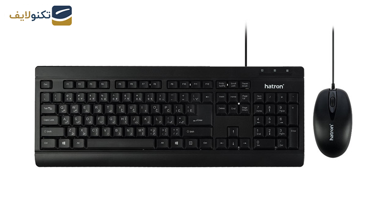 کیبورد و ماوس هترون مدل HKC220 با حروف فارسی