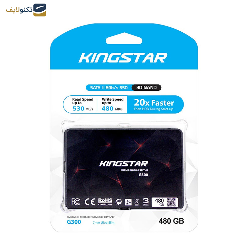 اس اس دی اینترنال کینگ استار مدل G300 ظرفیت 480 گیگابایت اس اس دی اینترنال کینگ استار مدل G300 ظرفیت 480 گیگابایت