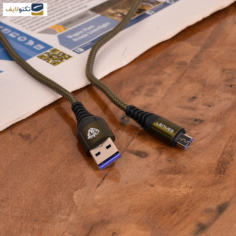 کابل تبدیل USB به microUSB لنیز مدل LC942-V طول 1 متر