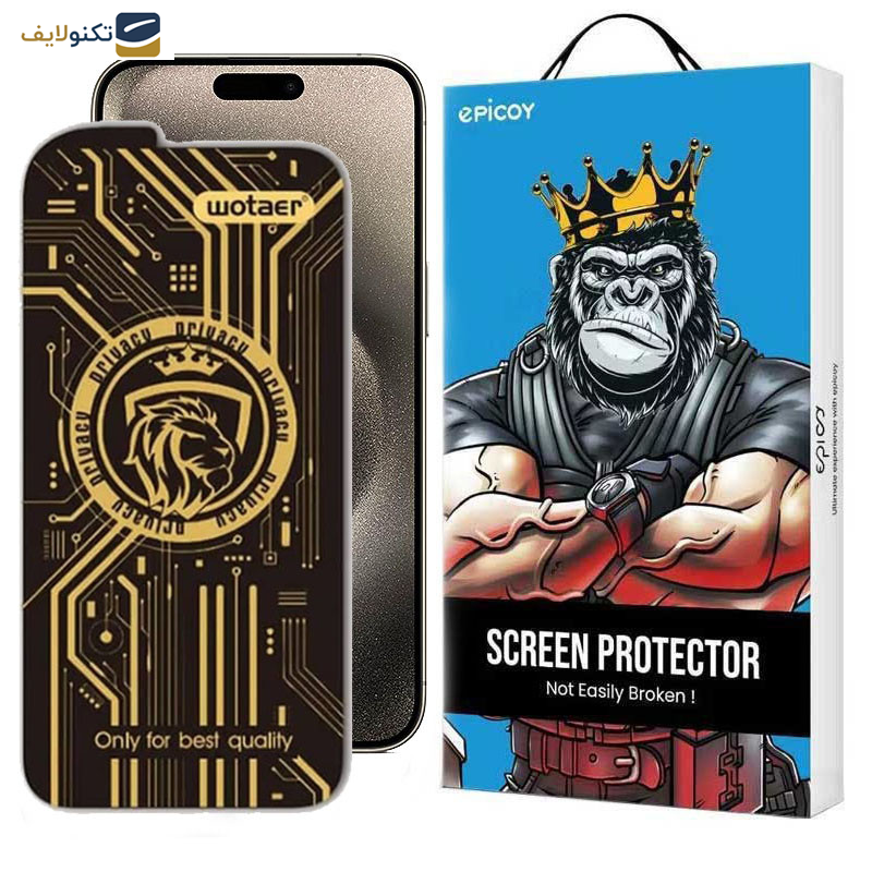 محافظ صفحه نمایش حریم شخصی اپیکوی مدل Wotaer Privacy مناسب برای گوشی موبایل اپل iPhone 15 Pro Max محافظ صفحه نمایش حریم شخصی اپیکوی مدل Wotaer Privacy مناسب برای گوشی موبایل اپل iPhone 15 Pro Max