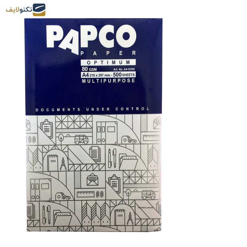 کاغذ A4 پاپکو مدل اپتیمم بسته 500 عددی کاغذ A4 پاپکو مدل اپتیمم بسته 500 عددی