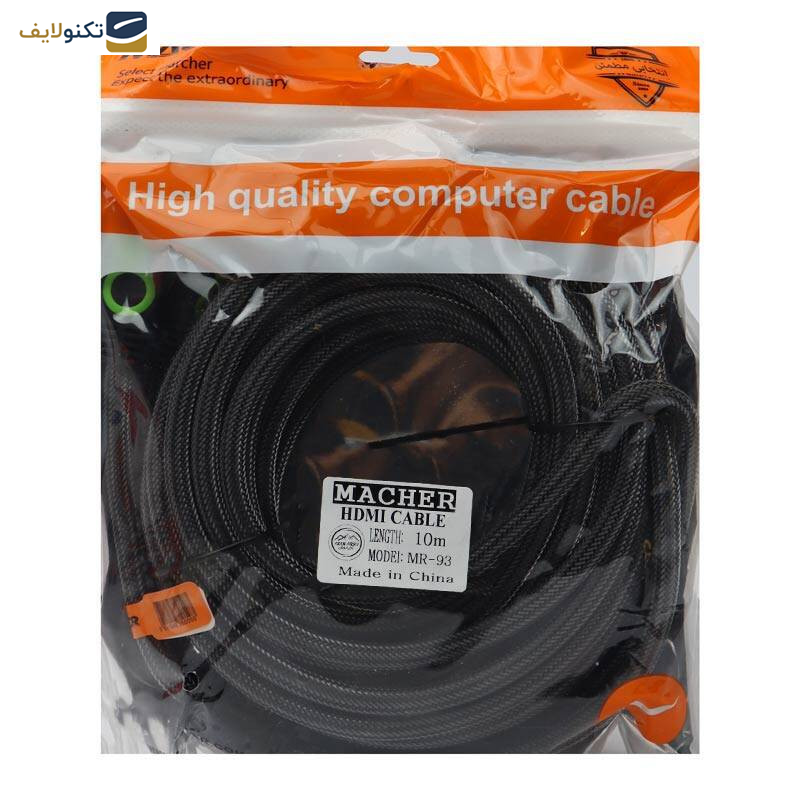 کابل HDMI مچر مدل MR-93 طول 10 متر کابل HDMI مچر مدل MR-93 طول 10 متر