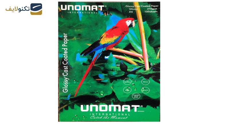 کاغذ عکس یونومات مدل Glossy Cast Coated Paper سایز A6 بسته 100 عددی کاغذ عکس یونومات مدل Glossy Cast Coated Paper سایز A6 بسته 100 عددی