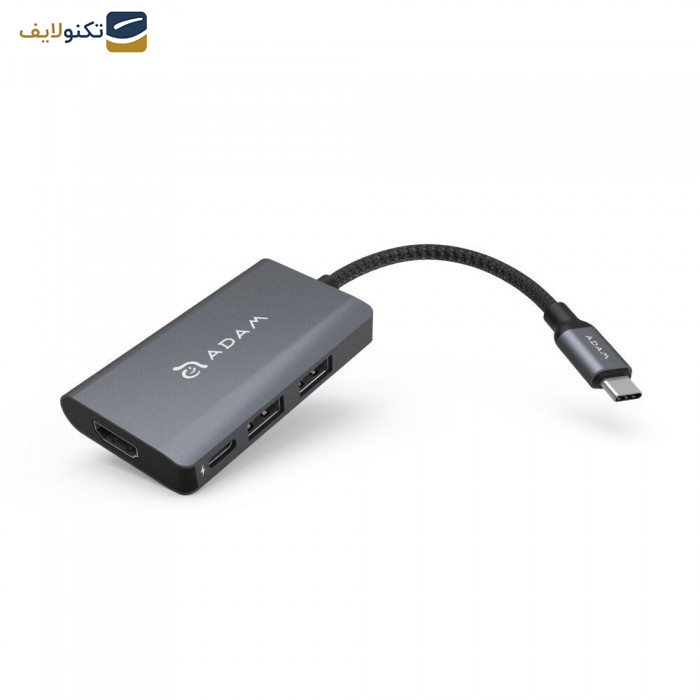 هاب 4 پورت USB-C آدام المنتس مدل Casa A01m