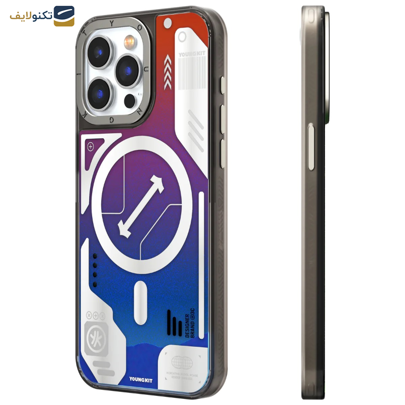 کاور یانگ کیت مدل آکواریومی شاین آبی مناسب برای گوشی موبایل  اپل Iphone15promax