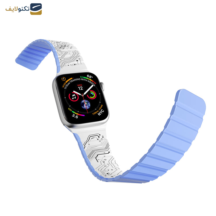 بند یانگ کیت مدل Futuristic Circuit Silicone Magentic مناسب برای اپل واچ 42/44/45/49 میلی متری بند یانگ کیت مدل Futuristic Circuit Silicone Magentic مناسب برای اپل واچ 42/44/45/49 میلی متری