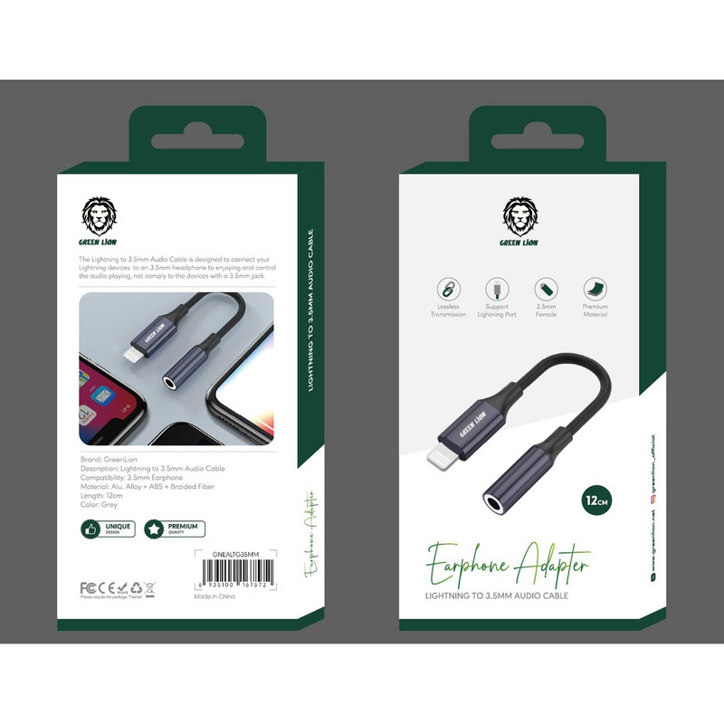 مبدل لایتنینگ به جک 3.5 میلی متری گرین لاین مدل EARPHONE ADAPTER مبدل لایتنینگ به جک 3.5 میلی متری گرین لاین مدل EARPHONE ADAPTER