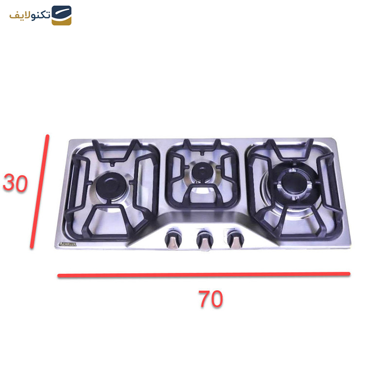 اجاق گاز صفحه ای آذرلوکس مدل S03 اجاق گاز صفحه ای آذرلوکس مدل S03