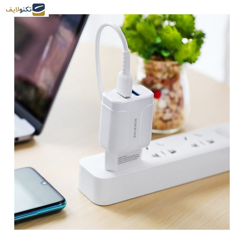 شارژر دیواری بروفون مدل BA37A به همراه کابل تبدیل USB-C شارژر دیواری بروفون مدل BA37A به همراه کابل تبدیل USB-C