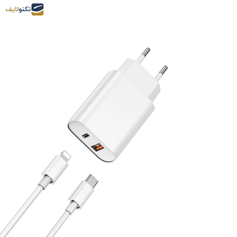 شارژر دیواری 20 وات ویوو مدل Quick Charger U002 به همراه کابل تبدیل لایتنینگ شارژر دیواری 20 وات ویوو مدل Quick Charger U002 به همراه کابل تبدیل لایتنینگ