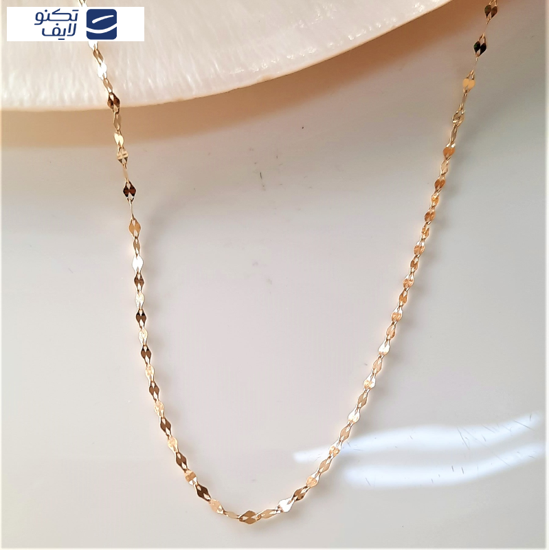 زنجیر زنانه طرح پولکی سبک سایز 2 45cm طلا 18 عیار زنجیر زنانه طرح پولکی سبک سایز 2 45cm طلا 18 عیار