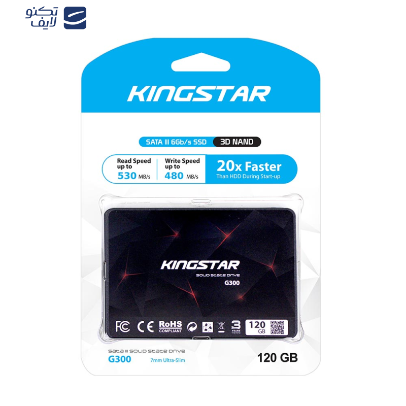 اس اس دی اینترنال کینگ استار مدل G300 ظرفیت 120 گیگابایت اس اس دی اینترنال کینگ استار مدل G300 ظرفیت 120 گیگابایت
