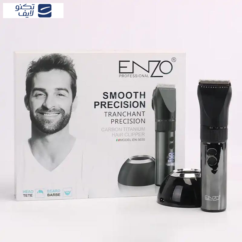 ماشین اصلاح موی سر و صورت شارژی انزو پروفیشینال مدل EN-5035 ماشین اصلاح موی سر و صورت شارژی انزو پروفیشینال مدل EN-5035