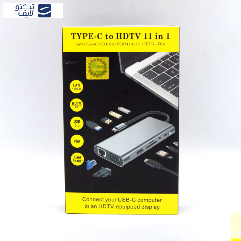 هاب 11 پورت USB-C اینت مدل En-CoT7024 هاب 11 پورت USB-C اینت مدل En-CoT7024