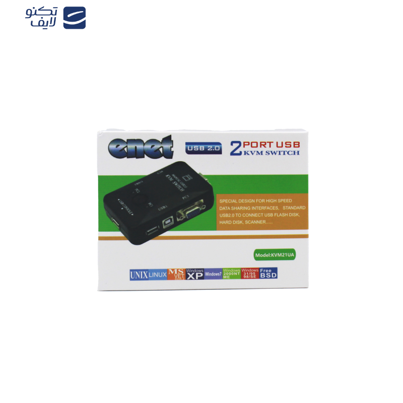 سوییچ 2 پورت KVM ای نت مدل En-SKV2m سوییچ 2 پورت KVM ای نت مدل En-SKV2m