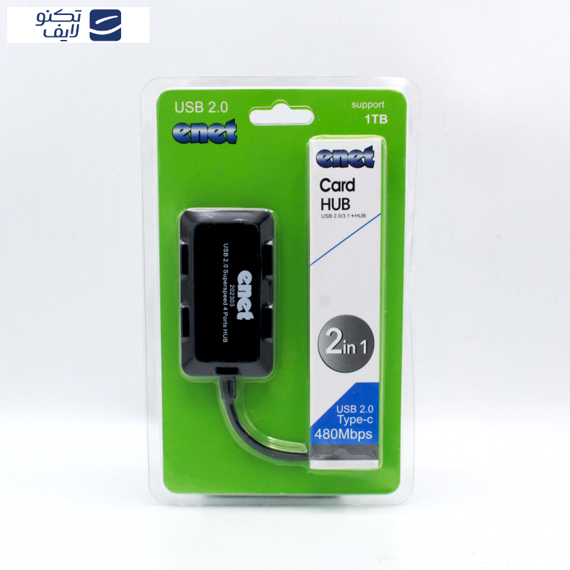 هاب چهار پورت USB 2.0 ای نت مدل EN-AB04 هاب چهار پورت USB 2.0 ای نت مدل EN-AB04