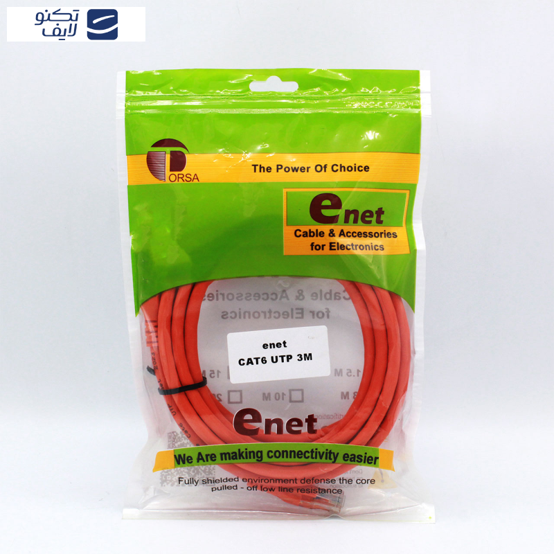 پچ کورد CATE 6e ای نت مدل En-NeC0300 پچ کورد CATE 6e ای نت مدل En-NeC0300
