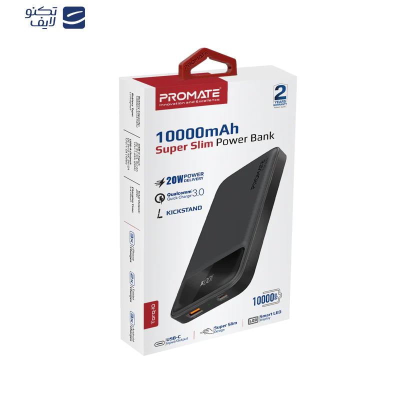پاوربانک پرومیت مدل TORQ-10.BLACK ظرفیت 10000 میلی آمپر ساعت پاوربانک پرومیت مدل TORQ-10.BLACK ظرفیت 10000 میلی آمپر ساعت