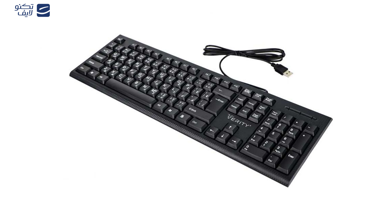 کیبورد وریتی مدل V-KB6118 با حروف فارسی کیبورد وریتی مدل V-KB6118 با حروف فارسی