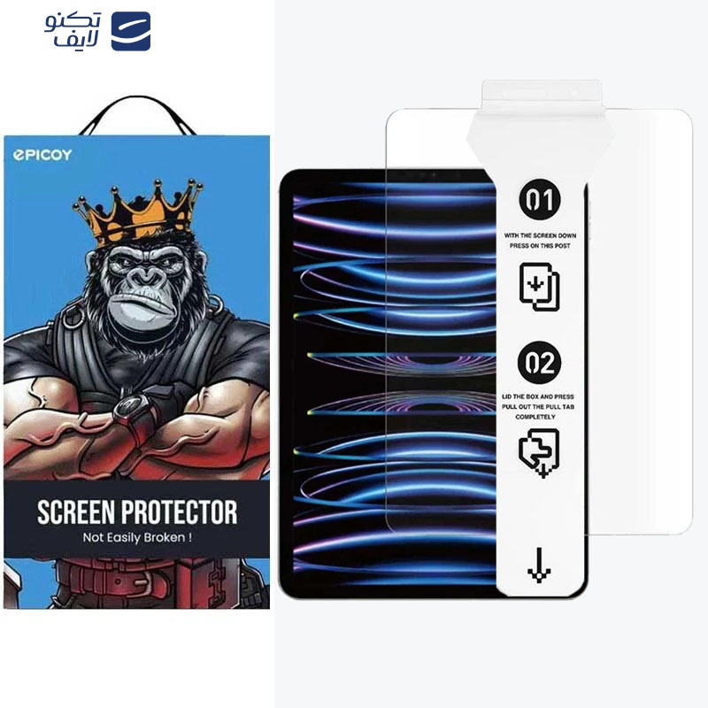 محافظ صفحه نمایش 5D اپیکوی مدل Super Power Easy install مناسب برای تبلت اپل iPad Pro 11 2022/2021/2020/2018 محافظ صفحه نمایش 5D اپیکوی مدل Super Power Easy install مناسب برای تبلت اپل iPad Pro 11 2022/2021/2020/2018