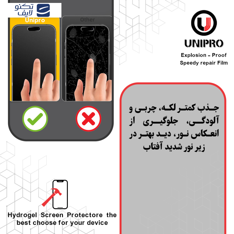 محافظ صفحه نمایش مات یونی پرو مدل Explosion Proof مناسب برای گوشی موبایل موتورولا Edge 40 Neo به همراه محافظ پشت گوشی محافظ صفحه نمایش مات یونی پرو مدل Explosion Proof مناسب برای گوشی موبایل موتورولا Edge 40 Neo به همراه محافظ پشت گوشی