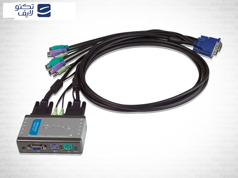 سوییچ 2 پورت KVM همراه با پشتیبانی از صدای دی-لینک مدل KVM-121 سوییچ 2 پورت KVM همراه با پشتیبانی از صدای دی-لینک مدل KVM-121