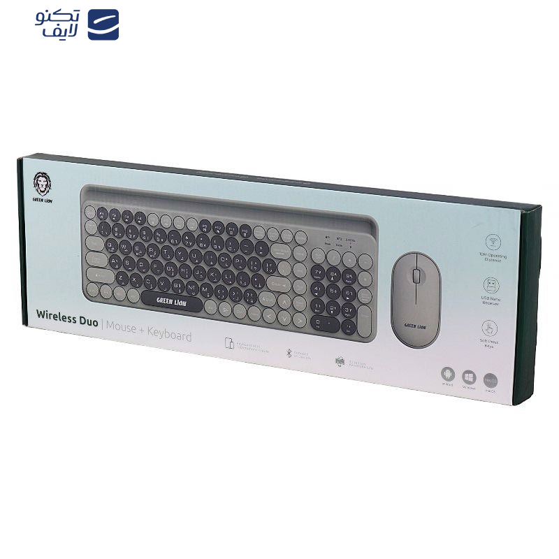 کیبورد و ماوس بی سیم گرین لاین مدل GNWLDUKYBKGY کیبورد و ماوس بی سیم گرین لاین مدل GNWLDUKYBKGY