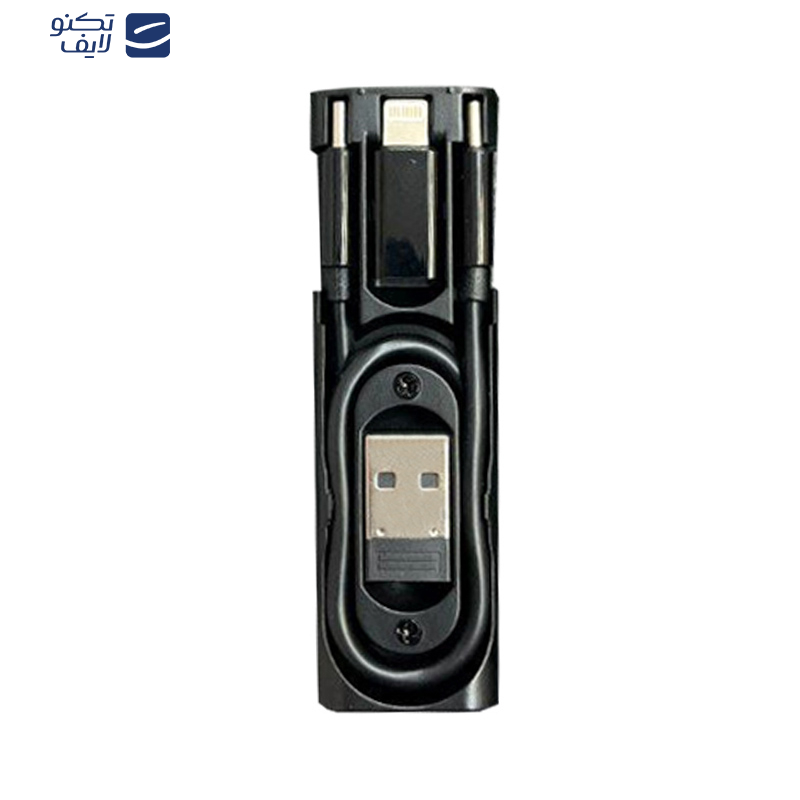 کابل تبدیل USB-C/USB به لایتنینگ/USB-C/MicroUSB بیوا مدل C-17 طول 0.28 متر