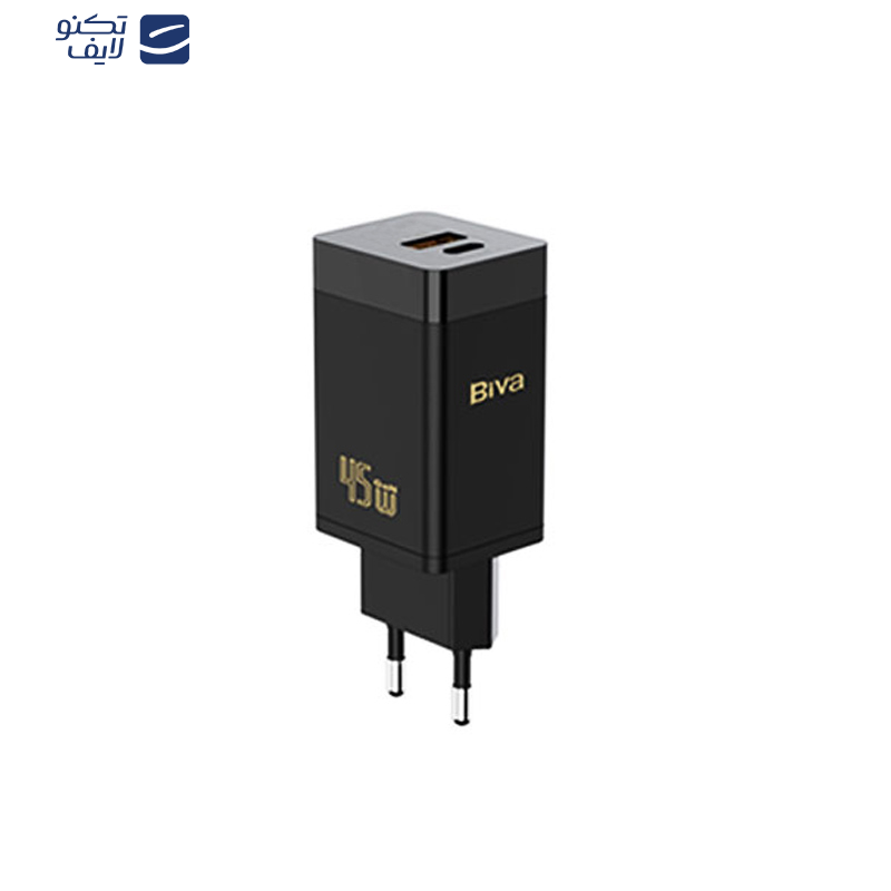 شارژر دیواری 45 وات بیوا مدل HC-15 به همراه کابل USB-C شارژر دیواری 45 وات بیوا مدل HC-15 به همراه کابل USB-C