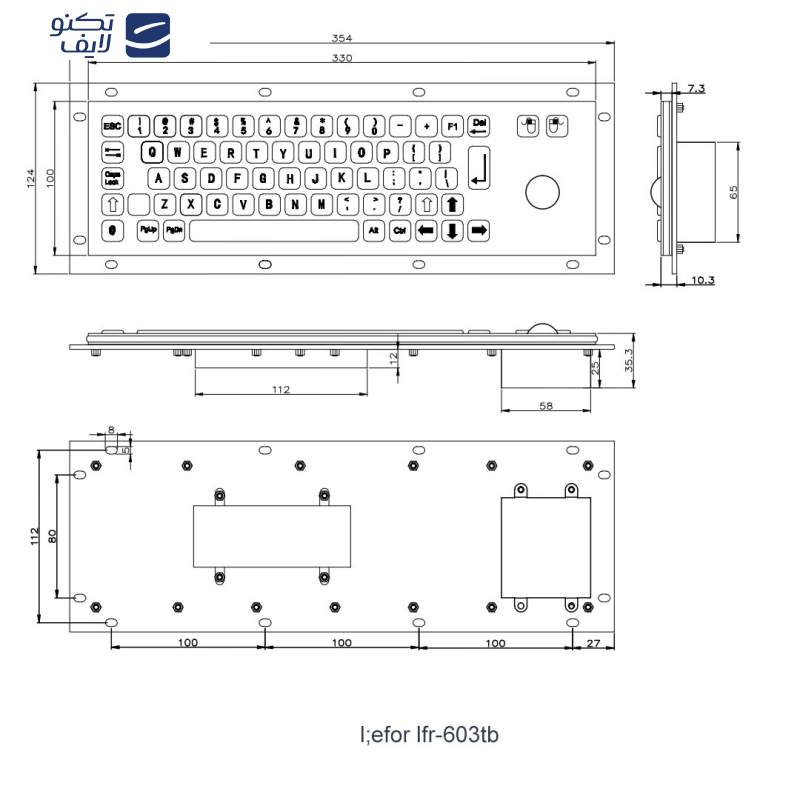 کیبورد لفور مدل lfr-tb603 کیبورد لفور مدل lfr-tb603