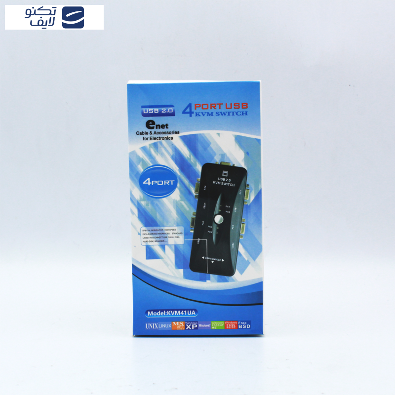 سوییچ 4 پورت KVM ای نت مدل En-SKV4m سوییچ 4 پورت KVM ای نت مدل En-SKV4m