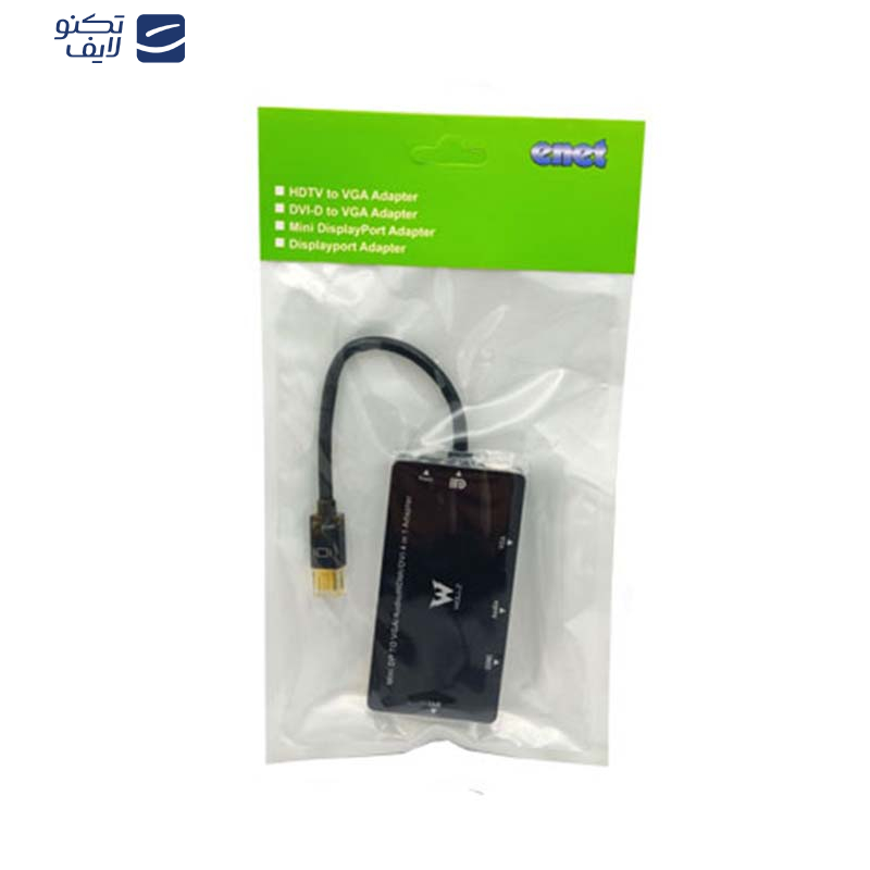 تبدیل miniDP به VGA/HDMI/DVI ای نت مدل 0106005004 تبدیل miniDP به VGA/HDMI/DVI ای نت مدل 0106005004