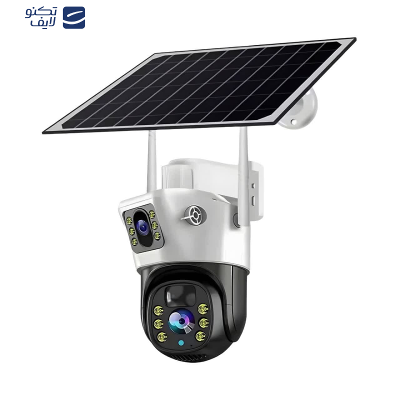 دوربین مداربسته دولنز پنل خورشیدی مدل V380 دوربین مداربسته دولنز پنل خورشیدی مدل V380