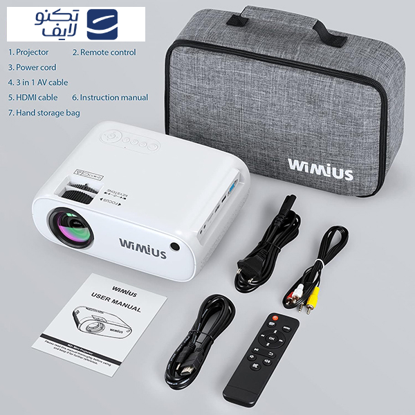 مینی ویدئو پروژکتور ویمیوس مدل W2 مینی ویدئو پروژکتور ویمیوس مدل W2