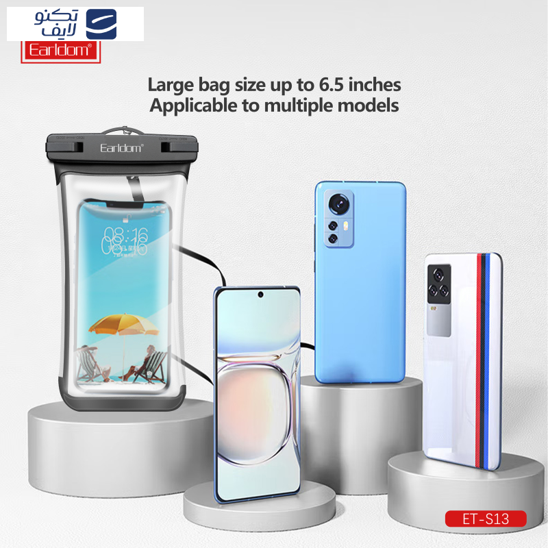 کاور موبایل ضد آب ارلدام مدل WATERPROOF TPU S13 مناسب برای گوشی موبایل تا سایز 6.5 اینچ کاور موبایل ضد آب ارلدام مدل WATERPROOF TPU S13 مناسب برای گوشی موبایل تا سایز 6.5 اینچ