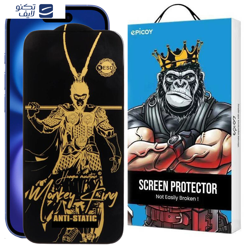 محافظ صفحه نمایش اپیکوی مدل Wukong ESD مناسب برای گوشی موبایل اپل iPhone 14 Pro Max/15 Plus/16 Plus محافظ صفحه نمایش اپیکوی مدل Wukong ESD مناسب برای گوشی موبایل اپل iPhone 14 Pro Max/15 Plus/16 Plus