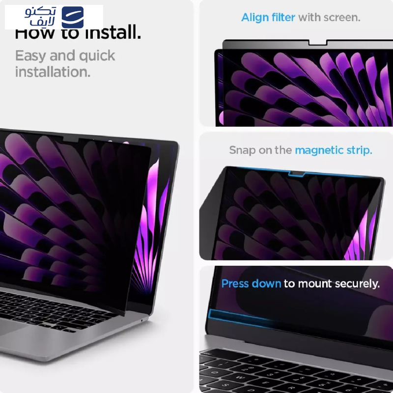 محافظ صفحه نمایش حریم شخصی لولو مدل Air Adsrorption Privacy مناسب برای اپل Macbook Pro 13 محافظ صفحه نمایش حریم شخصی لولو مدل Air Adsrorption Privacy مناسب برای اپل Macbook Pro 13