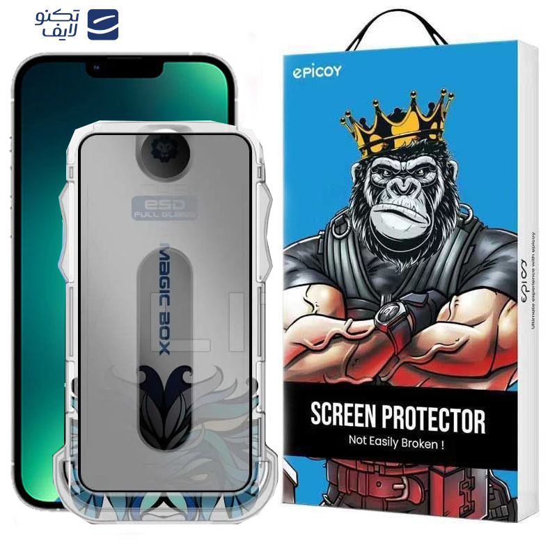 محافظ صفحه نمایش حریم شخصی اپیکوی مدل Lion Privacy Easy Install مناسب برای گوشی موبایل اپل iPhone 14 Plus/13 Pro Max به همراه کیت نصب محافظ صفحه نمایش حریم شخصی اپیکوی مدل Lion Privacy Easy Install مناسب برای گوشی موبایل اپل iPhone 14 Plus/13 Pro Max به همراه کیت نصب