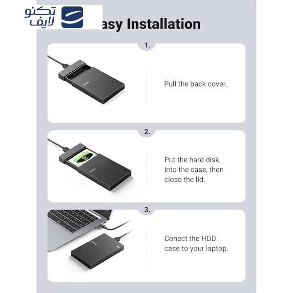 قاب هارد اکسترنال 2.5 اینچی USB 3.0 یوگرین مدل CM471-30719 قاب هارد اکسترنال 2.5 اینچی USB 3.0 یوگرین مدل CM471-30719