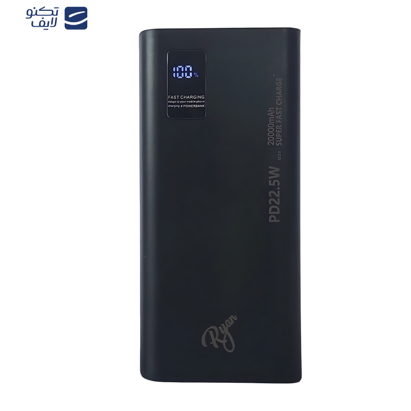 پاوربانک ریان مدل RP-01  ظرفیت 20000 میلی آمپر ساعت