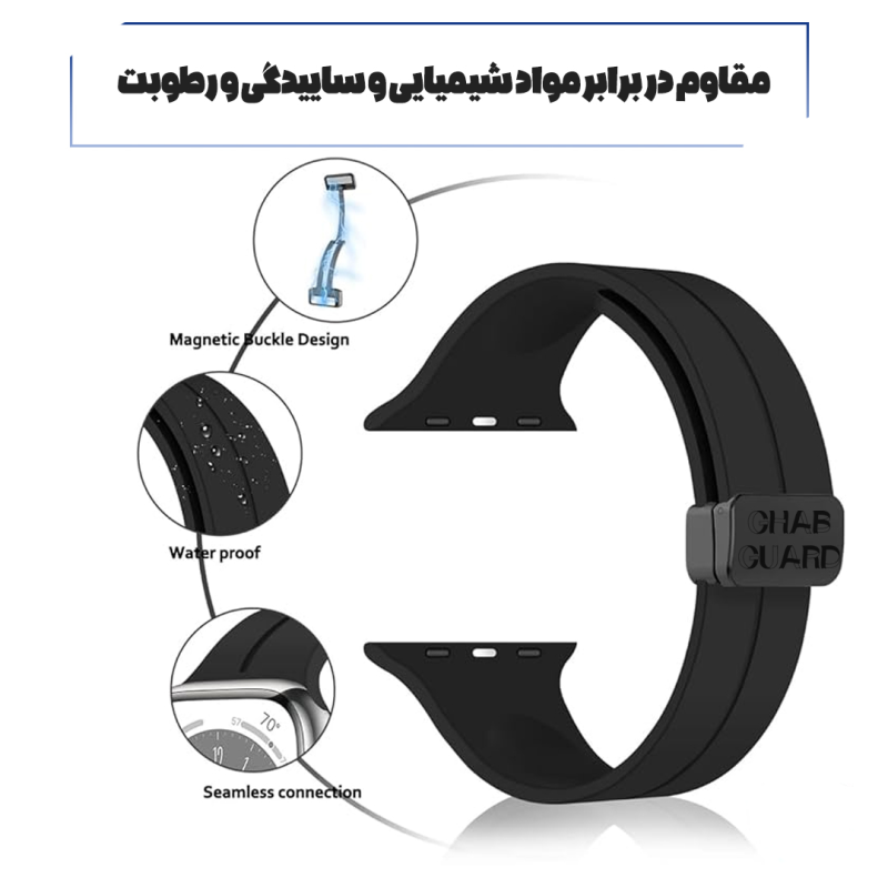 بند قاب گارد مدل SILKMGNGR مناسب برای ساعت هوشمند اپل Watch 38mm / 40mm / 41mm