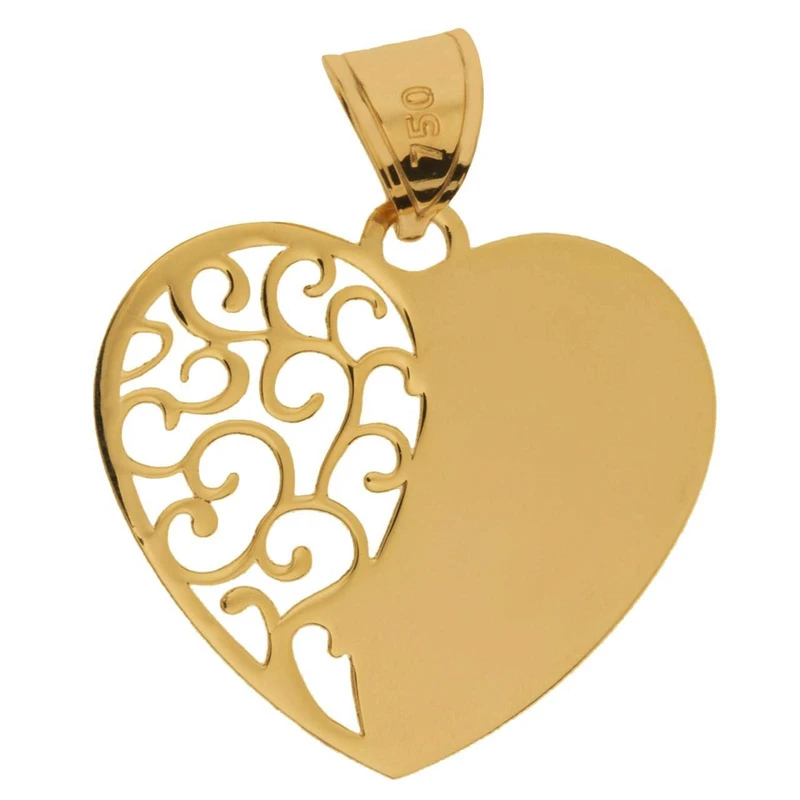 آویز گردنبند طلا 18 عیار زنانه مدل قلب آویز گردنبند طلا 18 عیار زنانه مدل قلب
