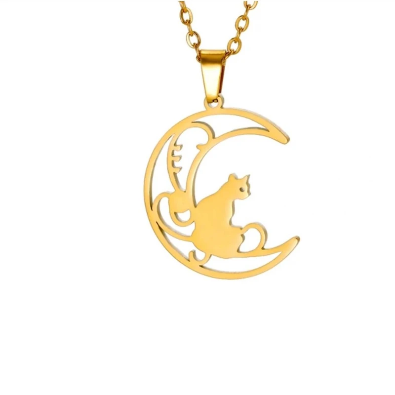 گردنبند طلا 18 عیار زنانه مدل گربه گردنبند طلا 18 عیار زنانه مدل گربه