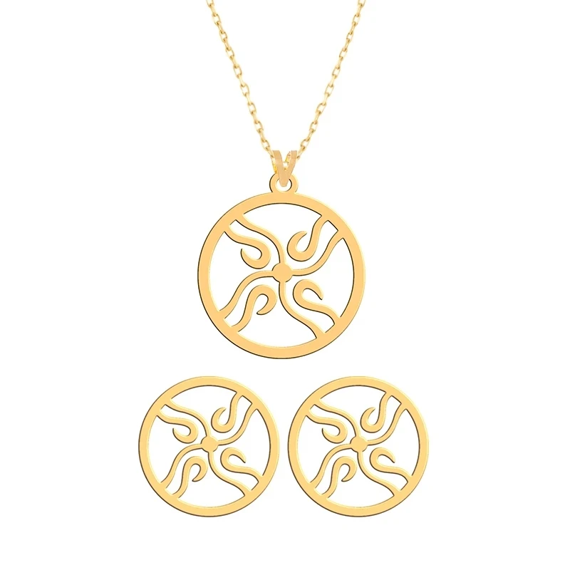 نیم ست طلا 18 عیار زنانه طلای کامک اسلیمی نیم ست طلا 18 عیار زنانه طلای کامک اسلیمی