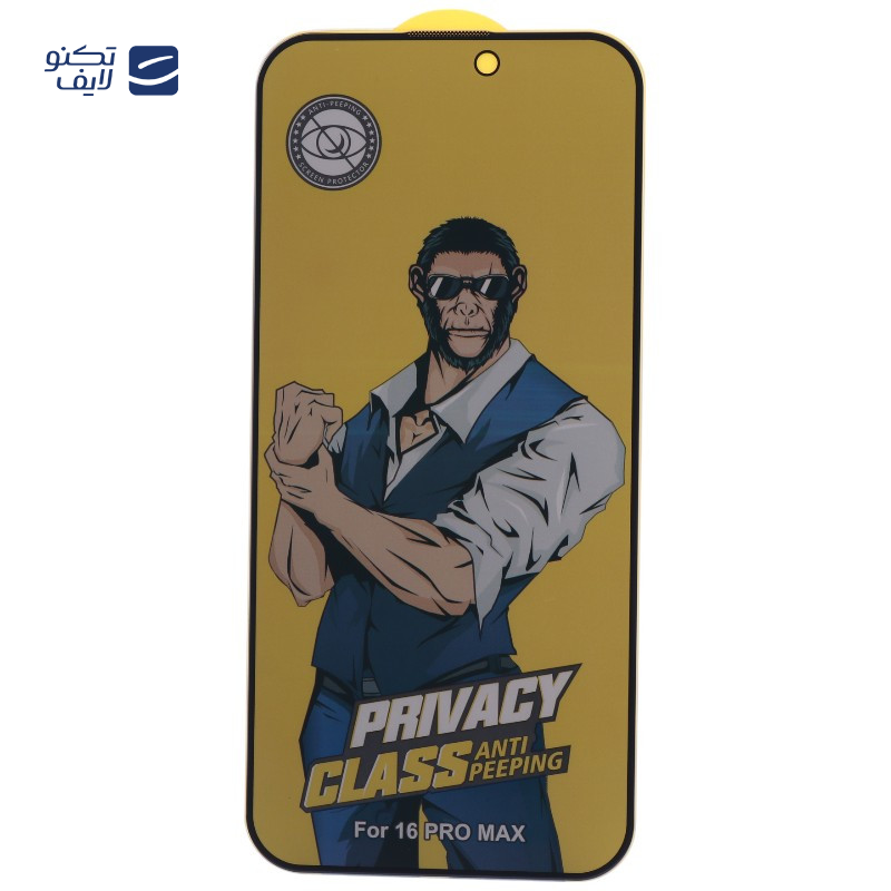 gallery-محافظ صفحه نمایش شیشه ای پرایوسی گوشی آیفون iPhone 16 Pro Max مدل آنتی استاتیک Monkey copy.png