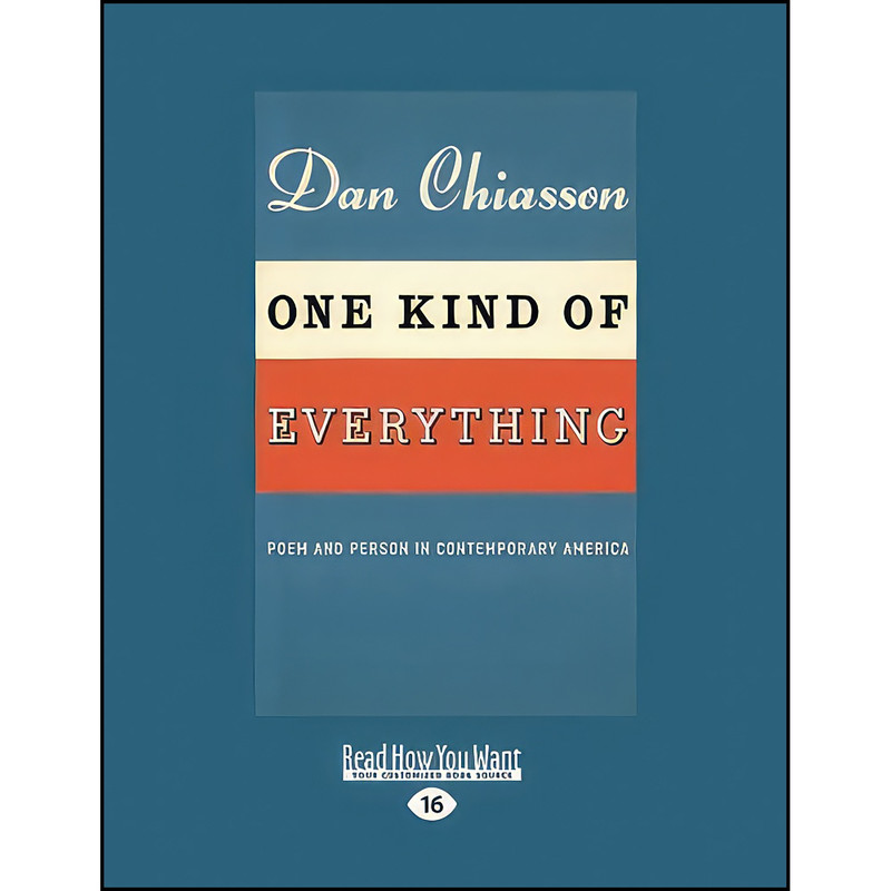 کتاب One Kind of Everything اثر Dan Chiasson انتشارات تازه ها کتاب One Kind of Everything اثر Dan Chiasson انتشارات تازه ها